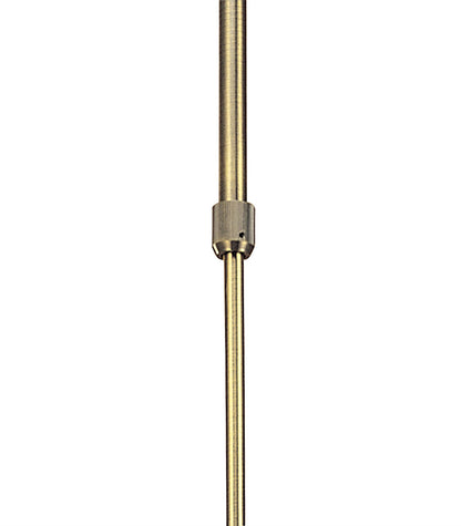 Mantra Flavia 54cm Telescopic Pendant Convertible To Semi Flush Round 4 Light G9, Antique Brass
