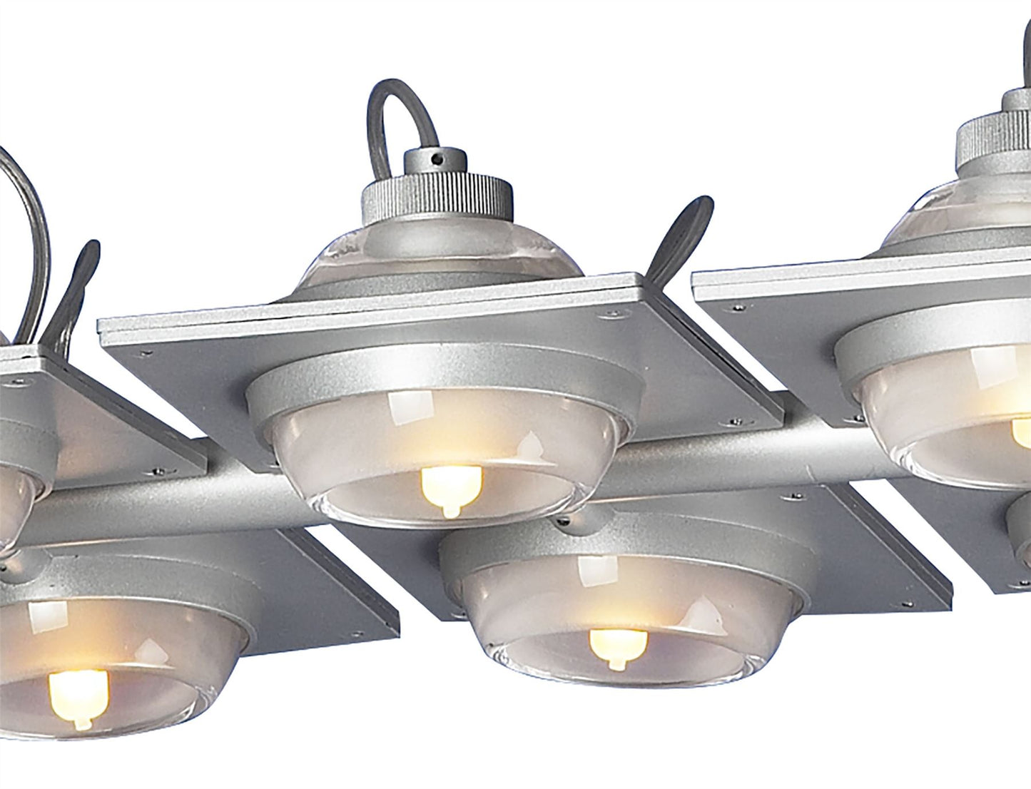 Mantra (0040 002) Ull Rectangular Pendant 6 Light G9 Silver Grey