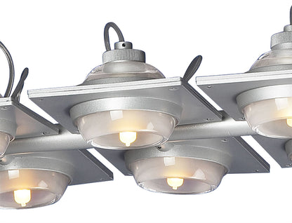 Mantra (0040 002) Ull Rectangular Pendant 6 Light G9 Silver Grey