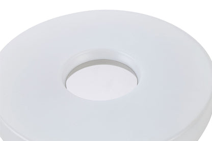 Deco Joop IP44 24W LED Large Flush Ceiling Light, 4000K 2000lm CRI80, Polished Chrome with White Acrylic Diffuser