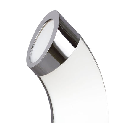 Mantra Guss GU10 Guss Table Lamp GU10 1 Light L1/SGU10, Polished Chrome/White Acrylic, CFL Lamps INCLUDED