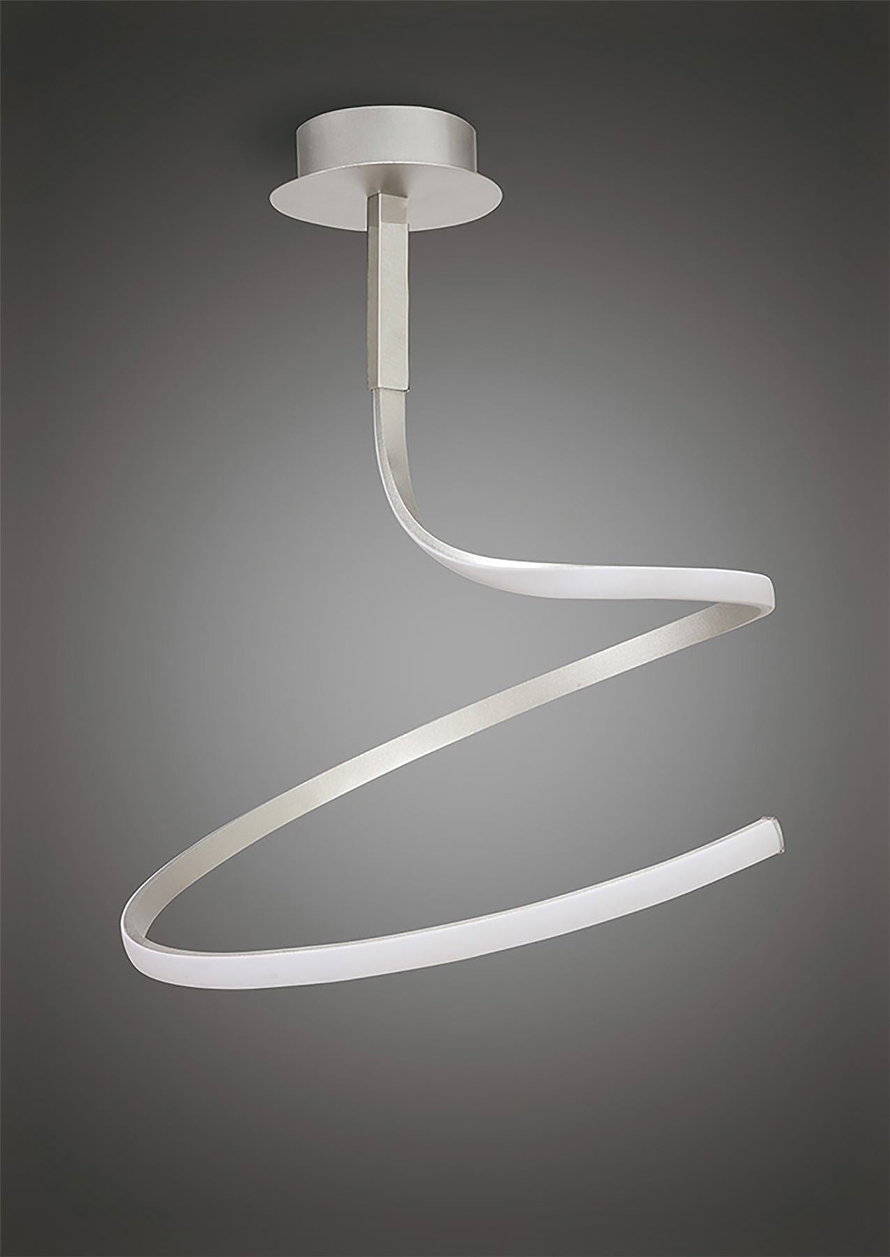 Mantra M4996 Nur Semi Ceiling 30W LED 3000K, 2400lm, Dimmable Silver/Frosted Acrylic/Polished Chrome, 3yrs Warranty - M4996 Ceiling