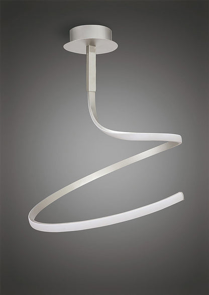 Mantra M4996 Nur Semi Ceiling 30W LED 3000K, 2400lm, Dimmable Silver/Frosted Acrylic/Polished Chrome, 3yrs Warranty - M4996 Ceiling