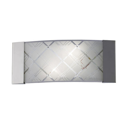 Diyas Aries Wall Light 2 Light E14 Polished Chrome/Glass