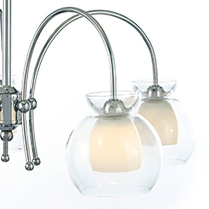 Diyas Malvina 64cm /Semi Flush 5 Light G9 Polished Chrome/Clear Glass Ceiling Pendant Light Fitting