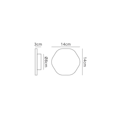 Mantra Fusion MC0115 Bora Bora Wall Light 14.4cm Hexagonal 6W LED 3000K, 540lm, Silver Paint, 3yrs Warranty