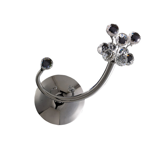 Diyas Octavia Wall Light Switched 1 Light G4 Left Facing Polished Chrome/Crystal, NOT LED/CFL Compatible