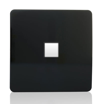 Trendi Artistic Modern Glossy Tactile Telephone Socket Black ART-TLPBK