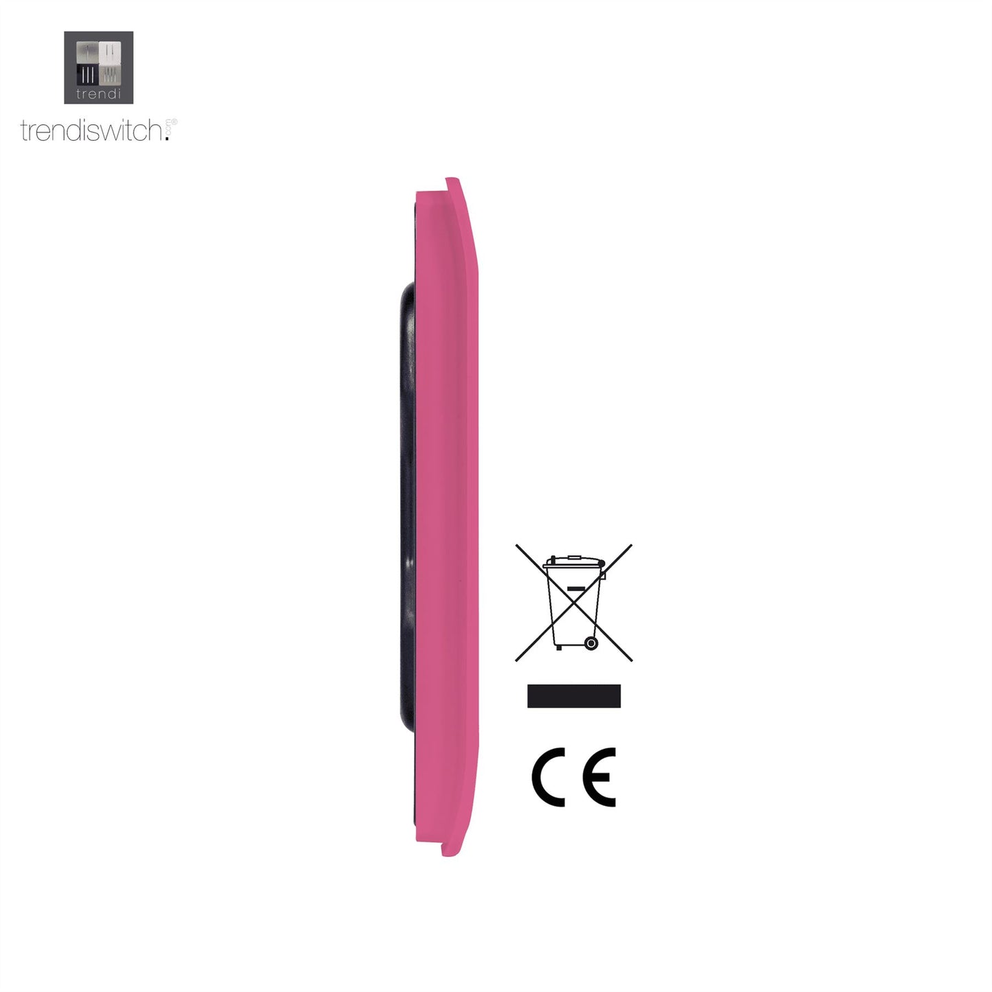 Trendi 2 Gang Artistic Modern Glossy Tactile Double Blanking Plate Pink