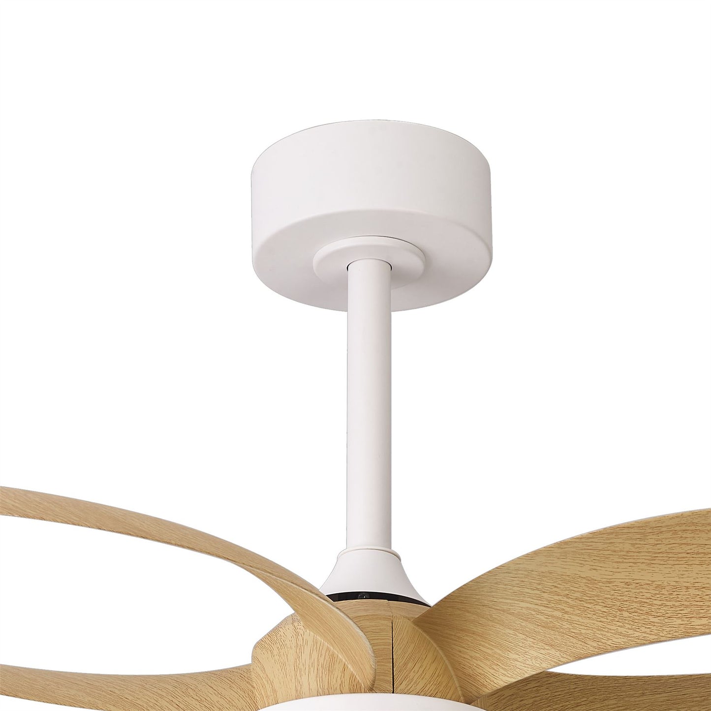 Infinity Fan 92.6cm 24W LED Dimmable Ceiling Light With Built-In 30W DC Reversible Fan, Remote Control 2700-5000K, 1800lm, White/Wood