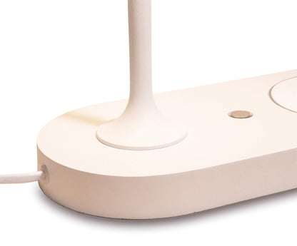 Mantra Ceres Table Lamp with Mobile Phone Induction Charger & USB Charger, 6W LED, 3000K, 450lm, White, 3yrs Warranty