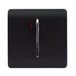 Trendi  20 A Light Switch & Neon Insert Matt Black Soft Touch - ART-WHS1STB