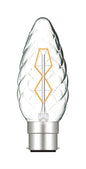 Luxram Rustica Candle Twisted/S B22 Clear 25W Incandescent