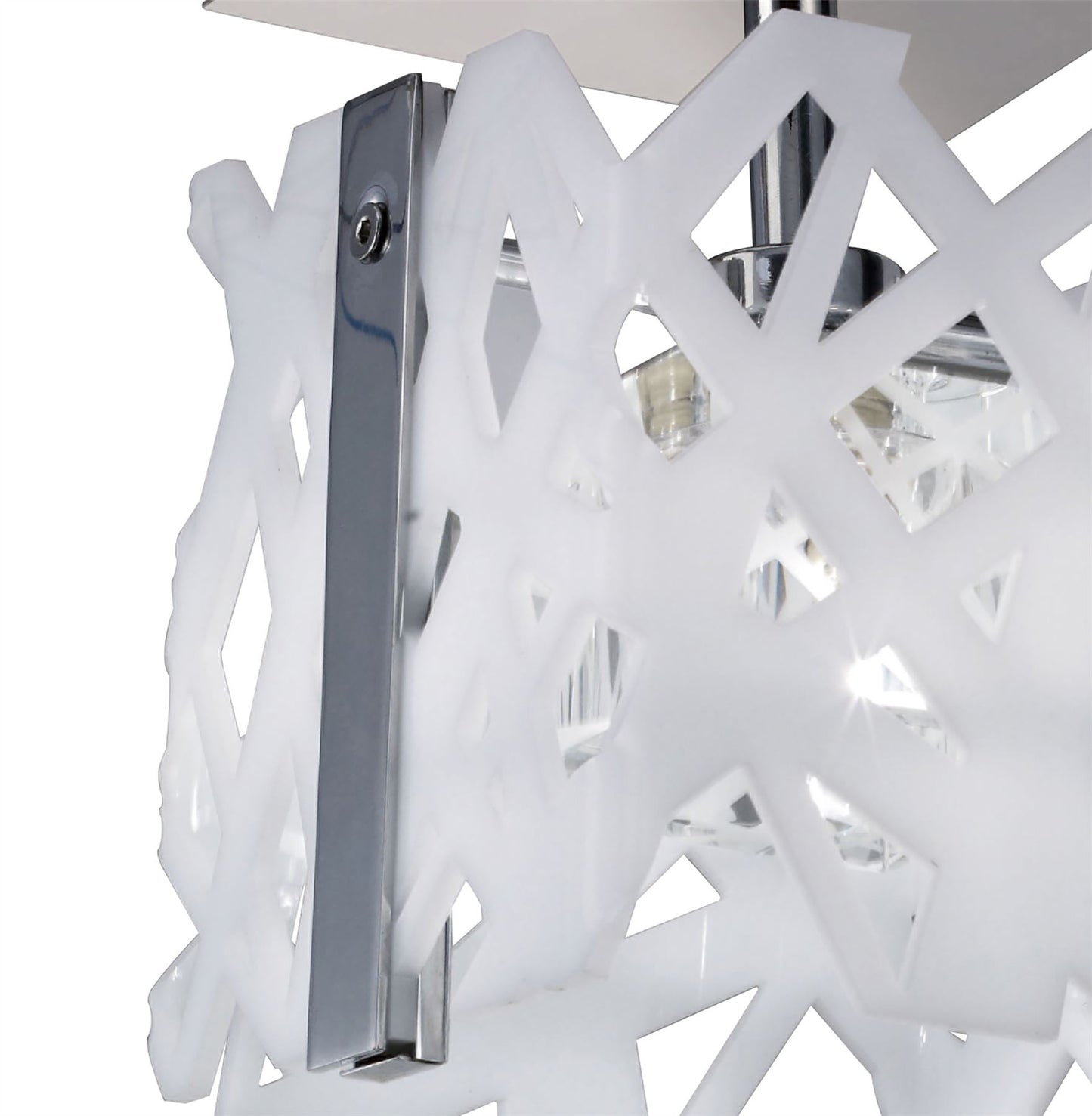 Mantra Tokio Square Ceiling 1 Light G9, Gloss White/Polished Chrome