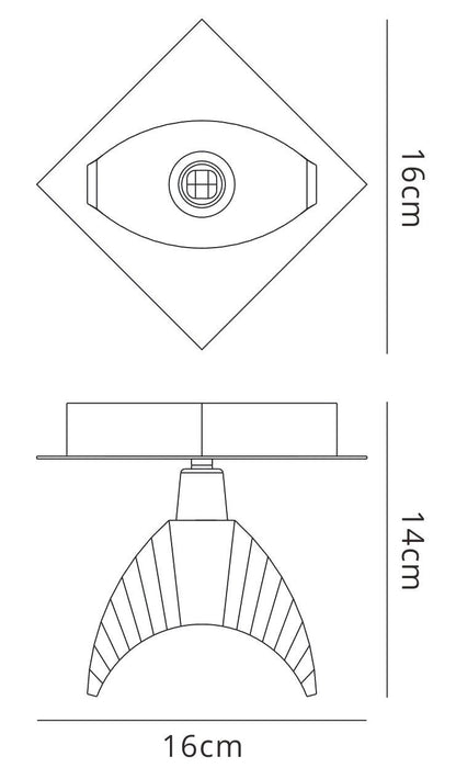 Mantra M1457 Eclipse Ceiling 1 Light G9, Polished Chrome