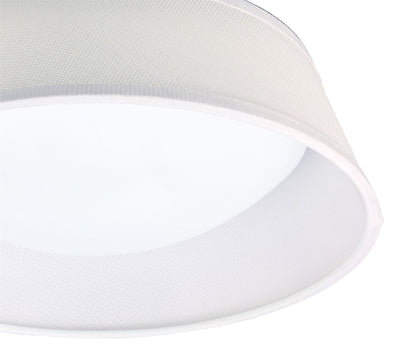 Mantra Nordica Plafones M4961 Nordica Ceiling 21W LED 45CM Off White 3000K, 2100lm, White Acrylic with Ivory White Shade, 3yrs Warranty