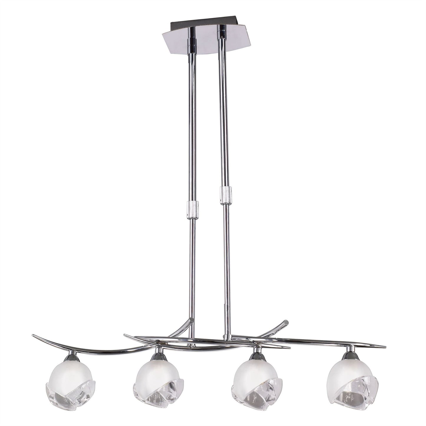 Mantra Fragma Linear Telescopic 4 Light G9 Line, Polished Chrome