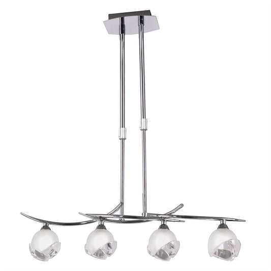Mantra Fragma Linear Telescopic 4 Light G9 Line, Polished Chrome