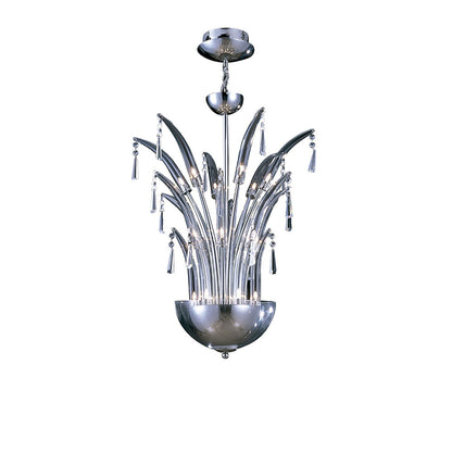 Diyas Jasper 55cm  Round 18 Light G4 Polished Chrome/Crystal, NOT LED/CFL Compatible Ceiling Pendant Light Fitting