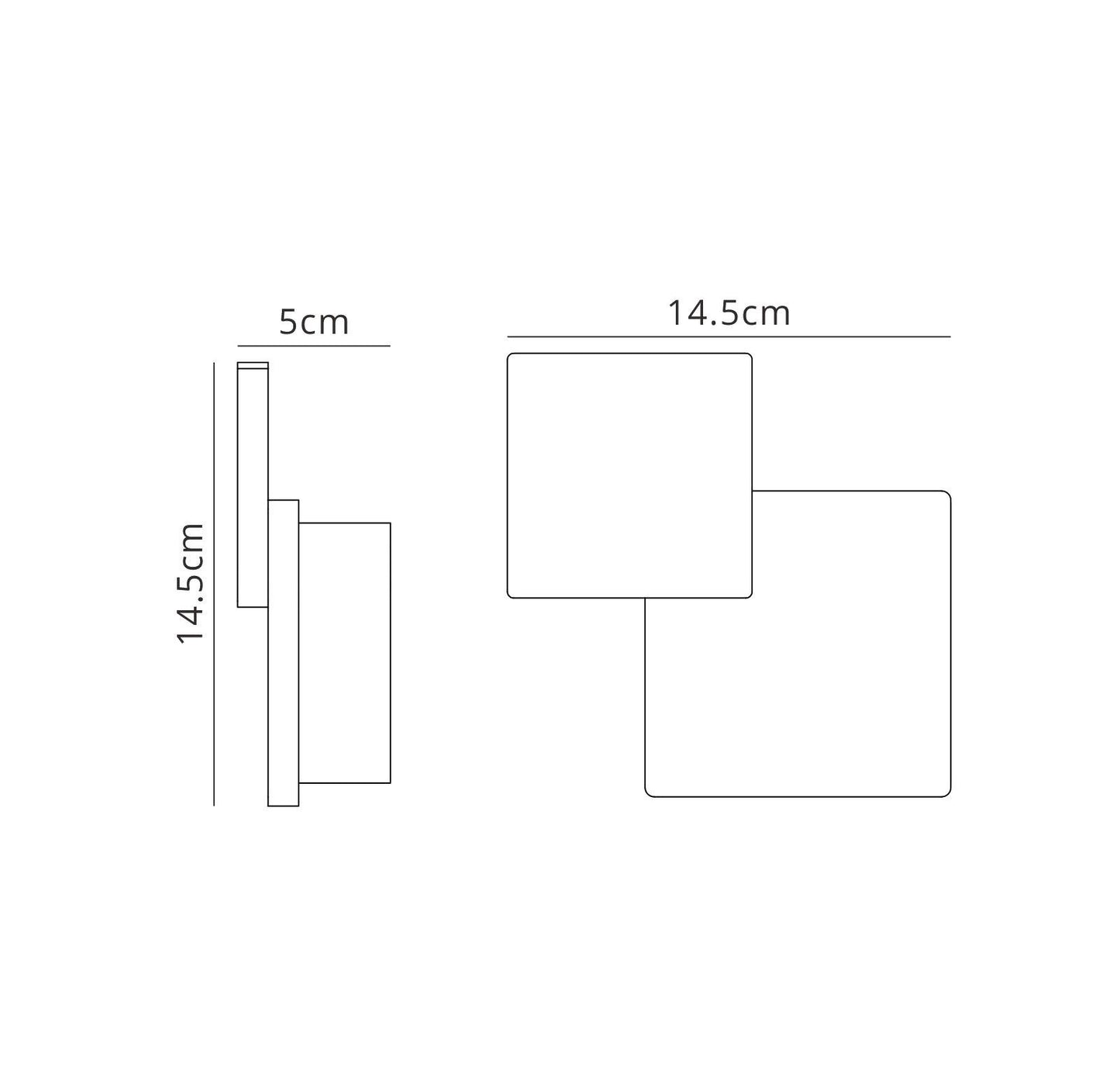 Mantra Fusion MC0141 Tahiti Wall Light Squares 5W LED 3000K Matt White, 285lm,, 3yrs Warranty
