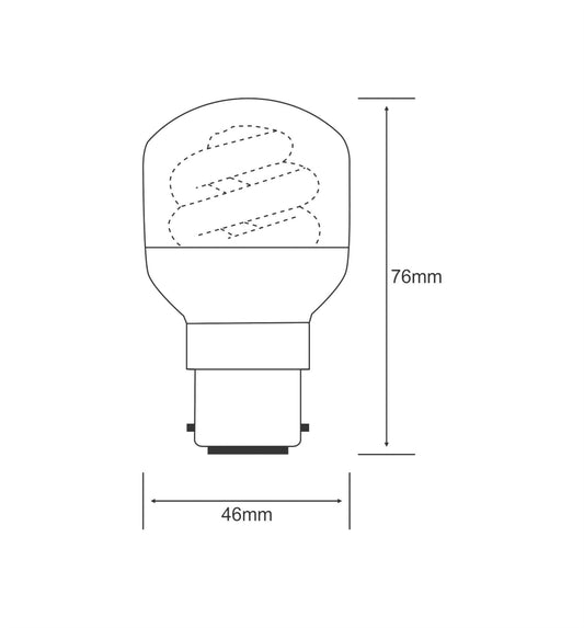 Luxram Super Mini Sup Square Super Mini Supreme Square B22 9W 2700K Compact Fluorescent Compact
