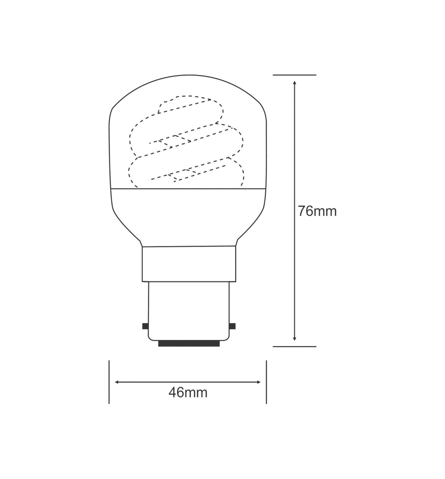 Luxram Super Mini Sup Square Super Mini Supreme Square B22 9W 2700K Compact Fluorescent Compact
