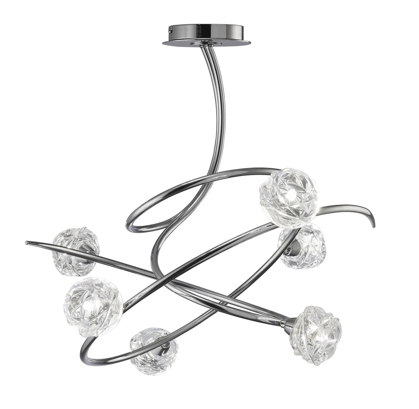 Mantra M3941 Maremagnum Ceiling 6 Light G9, Polished Chrome