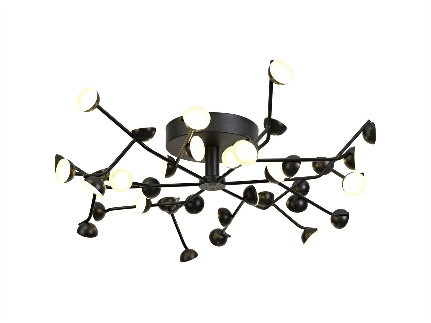 Mantra Adn 36 Light Ceiling Light, Round 74cm, 100W LED, 3000K, 7250lm, Black, 3yrs Warranty
