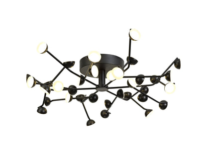 Mantra Adn 36 Light Ceiling Light, Round 74cm, 100W LED, 3000K, 7250lm, Black, 3yrs Warranty