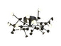 Mantra Adn 36 Light Ceiling Light, Round 74cm, 100W LED, 3000K, 7250lm, Black, 3yrs Warranty
