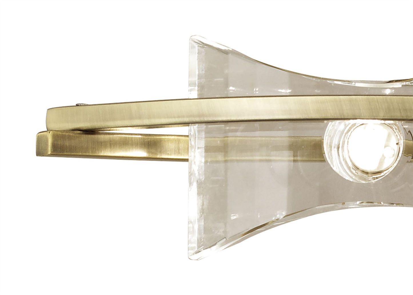 Mantra Kromo Wall Light Switched 2 Light G9, Antique Brass
