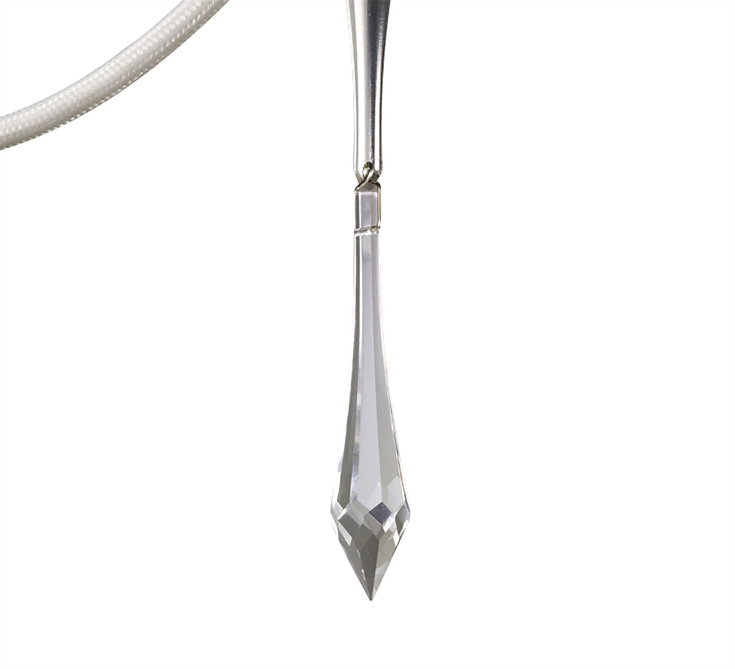 Mantra Lucca Wall Light Switched 2 Light E27, Polished Chrome with White Shade & Clear Crystal