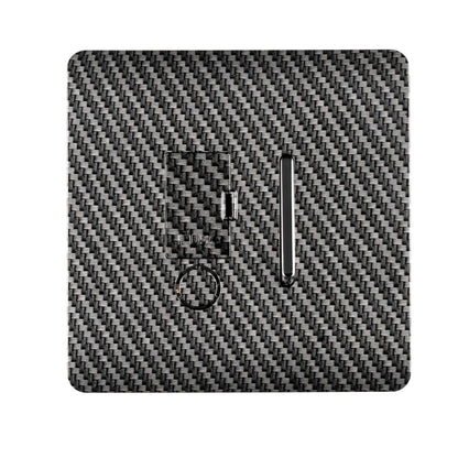 Trendi Switch 13 Amp Modern Designer Fused Spur with Flex Outlet in Carbon Fibre