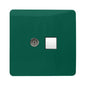 Trendi Modern Glossy Tactile TV Co-axial Socket+RJ45 Cat 5e&Cat 6 PC Ethernet Socket Dark Green