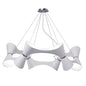 Mantra M1543 Ora Pendant 12 Twisted Round Light E27, Gloss White/White Acrylic/Polished Chrome