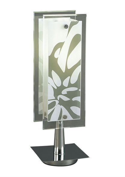 Mantra Euphoria Table Lamp 1 Light E27, Polished Chrome/Opal White Glass