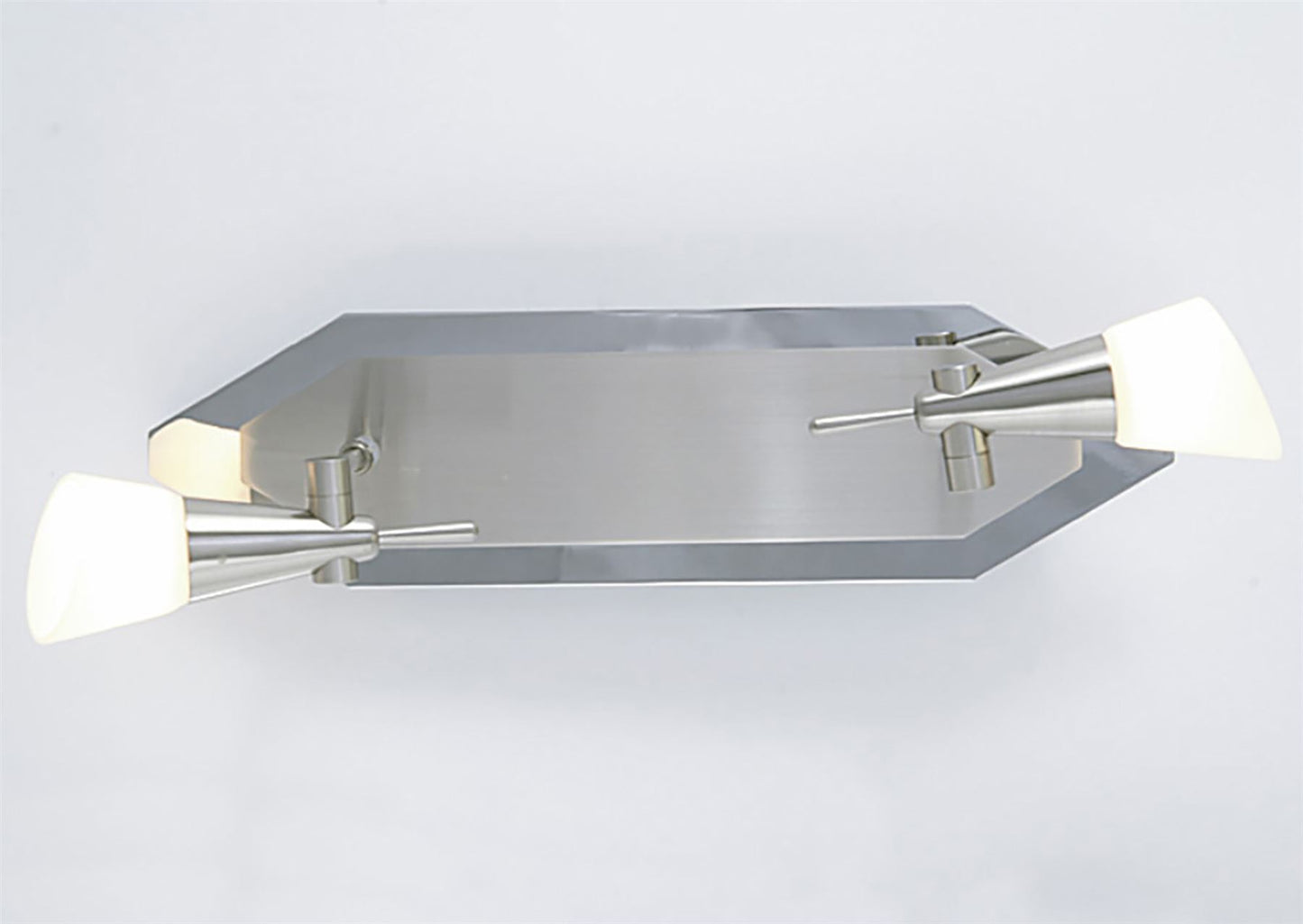Diyas Diama Rectangular Flush G9 2 Light G9 Nickel/Polished Chrome/Opal Glass