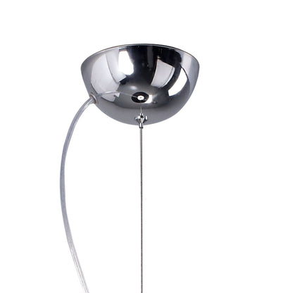 Diyas Domo 60cm  3 Light E27 Polished Chrome/Black Fabric Shade Ceiling Pendant Light Fitting