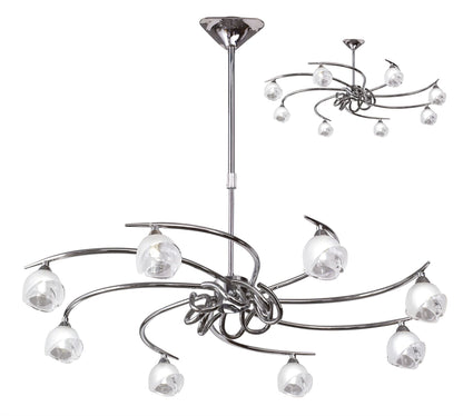 Mantra M0800 Fragma Telescopic 8 Light G9, Polished Chrome