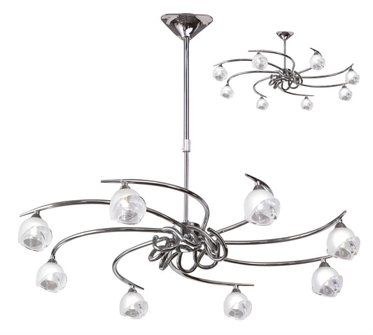 Mantra M0800 Fragma Telescopic 8 Light G9, Polished Chrome