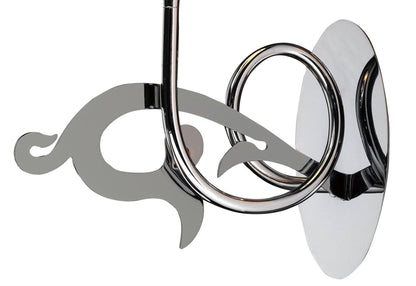 Mantra Acanto Wall Light Switched 1 Light E14, Polished Chrome with Black Shade