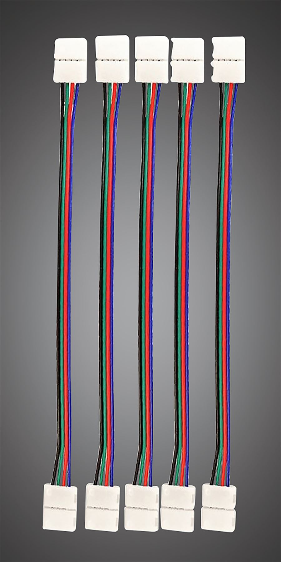 Techtouch LED Strips (Pack Of 5) Double Ended RGB Connector (100mm Strip) Strip