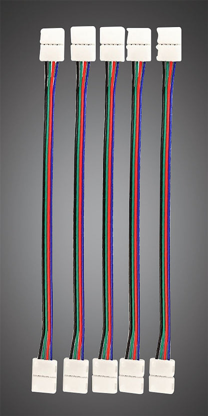Techtouch LED Strips (Pack Of 5) Double Ended RGB Connector (100mm Strip) Strip