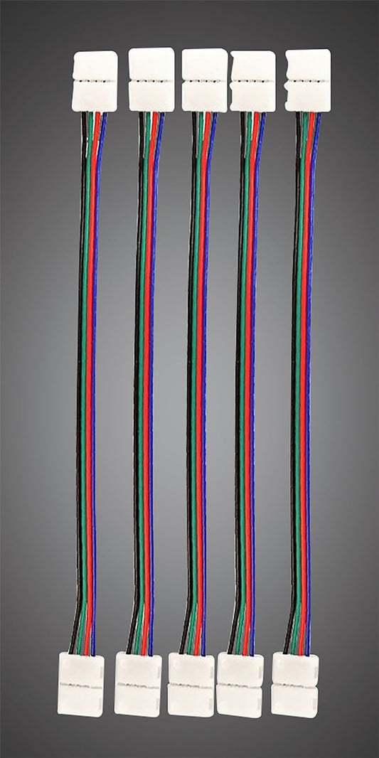 Techtouch LED Strips (Pack Of 5) Double Ended RGB Connector (100mm Strip) Strip