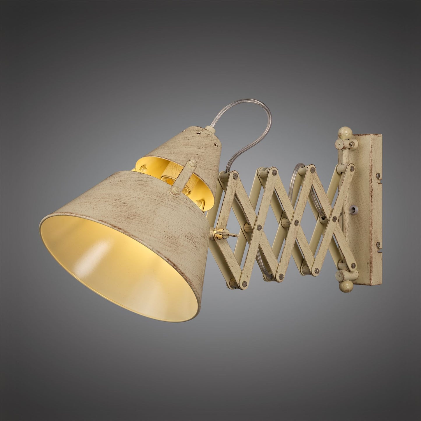 Mantra M5434 Industrial Wall Light 1 Light 40W E27, Sand Metal