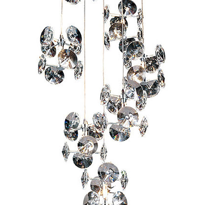 Diyas Nico 29cm  9 Light G4 Polished Chrome/Crystal, NOT LED/CFL Compatible Ceiling Pendant Light Fitting