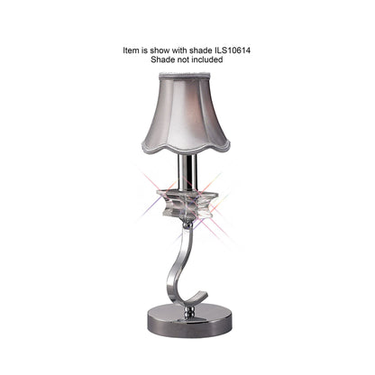 Diyas Nydia Crystal Table Lamp WITHOUT SHADE 1 Light E14 Polished Chrome