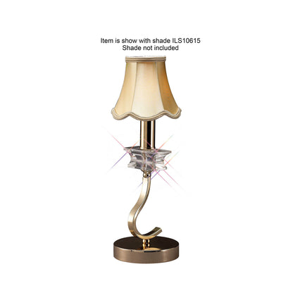 Diyas Nydia Crystal Table Lamp 1 Light E14 French Gold