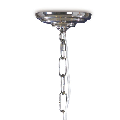 Diyas Elena 52cm  3 Light E14 Black Chrome/Crystal Ceiling Pendant Light Fitting
