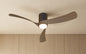 Nemo II M 1.2m 19W LED Dimmable Ceiling Light With Built-In 32W DC Fan, 3000-5000K Remote Control, 3800lm, Walnut/Black, 5yrs Warranty
